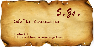 Sóti Zsuzsanna névjegykártya